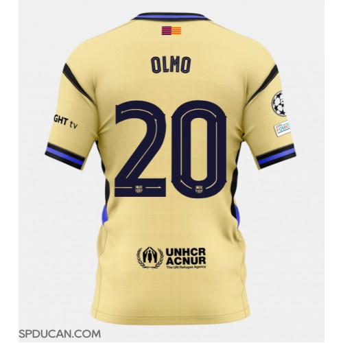 Muški Nogometni Dres Barcelona Dani Olmo #20 Gostujuci 2025-26 Kratak Rukav Muški Nogometni Dres Barcelona Dani Olmo #20 Gostujuci 2025-26 Kratak Rukav